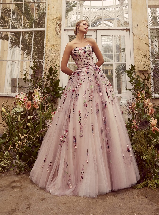 Gekleurde trouwjurk 69868 Morilee